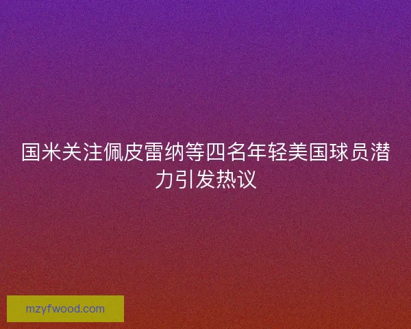 国米关注佩皮雷纳等四名年轻美国球员潜力引发热议